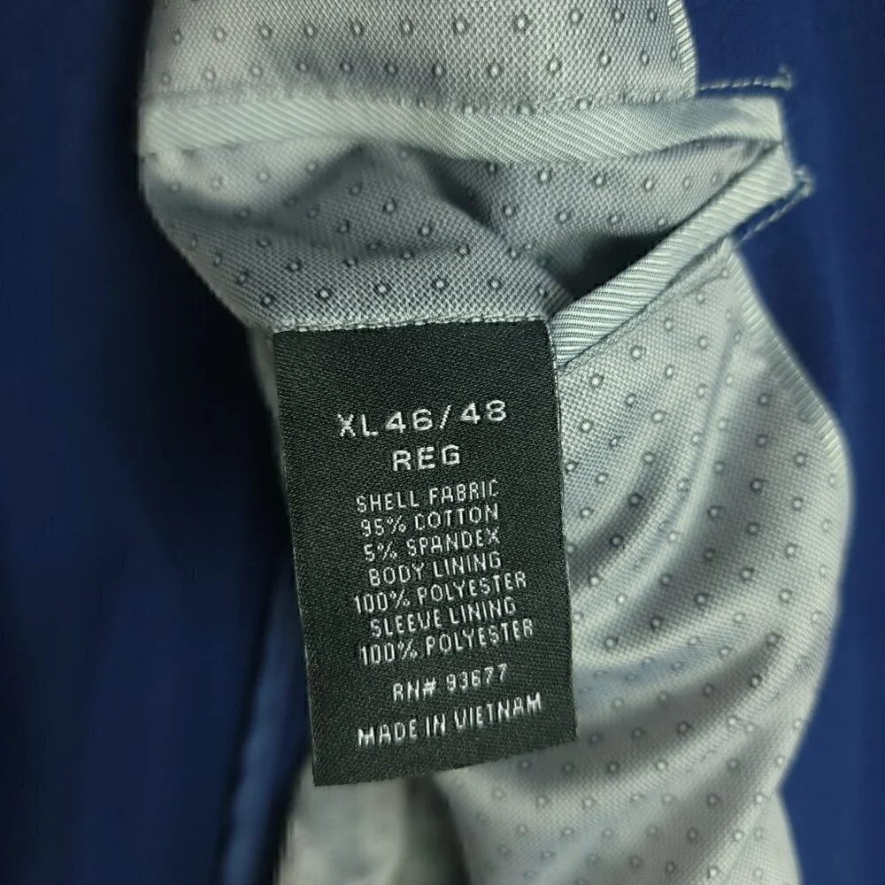 J. Ferrar 360 Degree Stretch Navy Blue Suit Jacket Size XL (46/48) Reg (NWT) - Picture 9 of 10